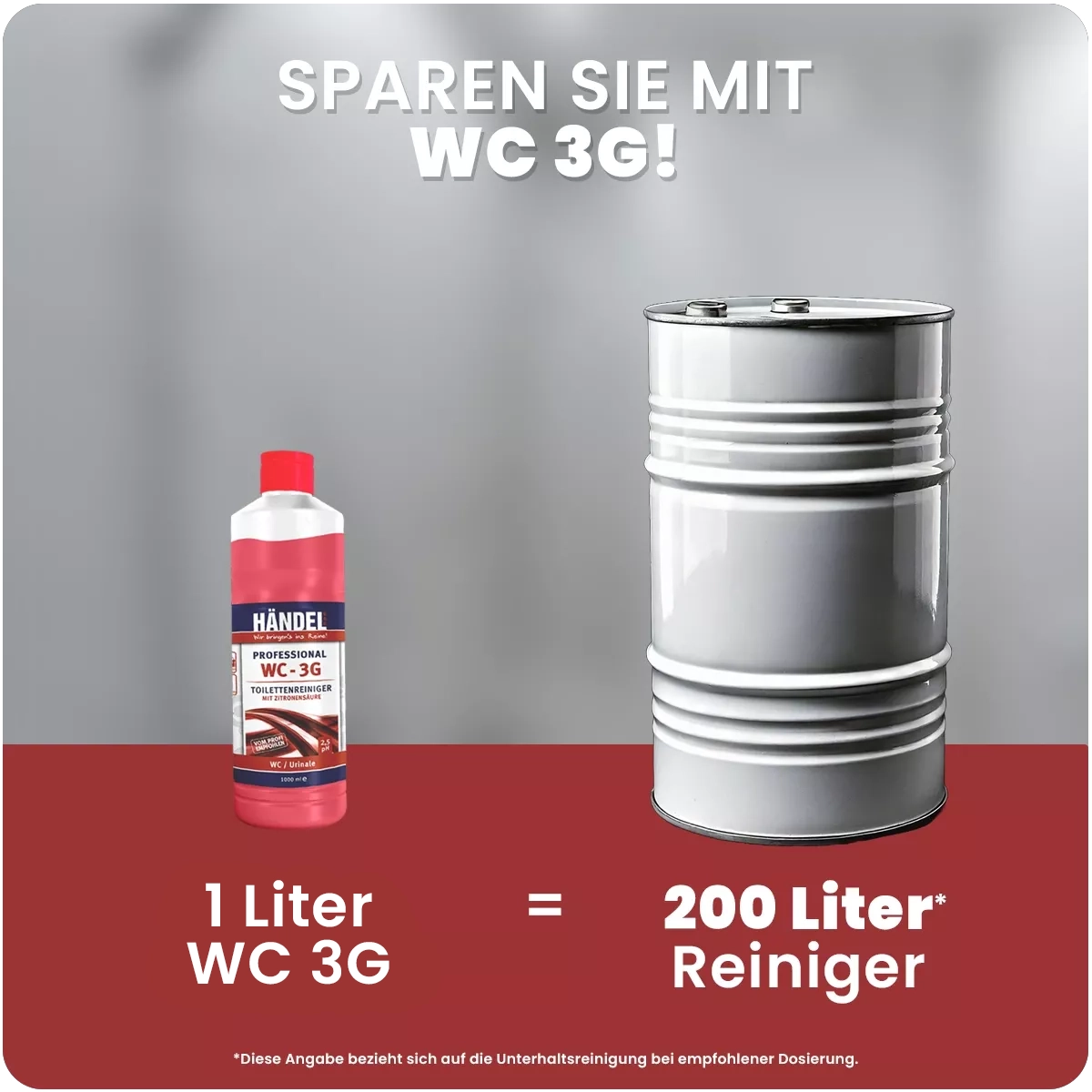WC 3G - Toilettenreiniger | 1L | Effizienter WC Reiniger für Bad und WC mit Methansulfonsäure